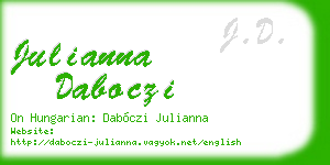 julianna daboczi business card